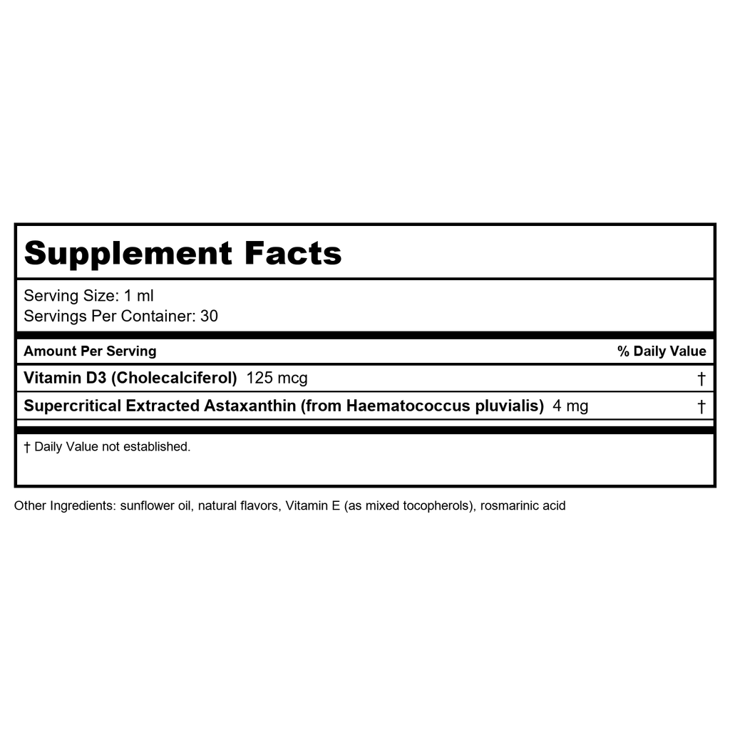 Davinci Laboratories Astaxanthine D3 liquide - 30 ml