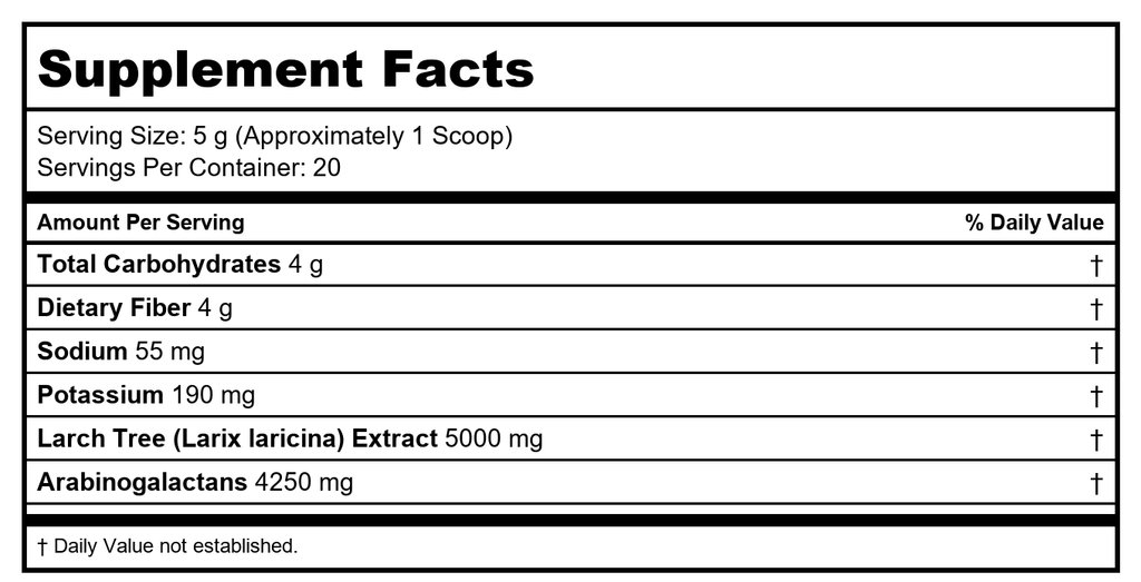 Davinci Labs - Poudre d'arabinogalactane 100 GMS