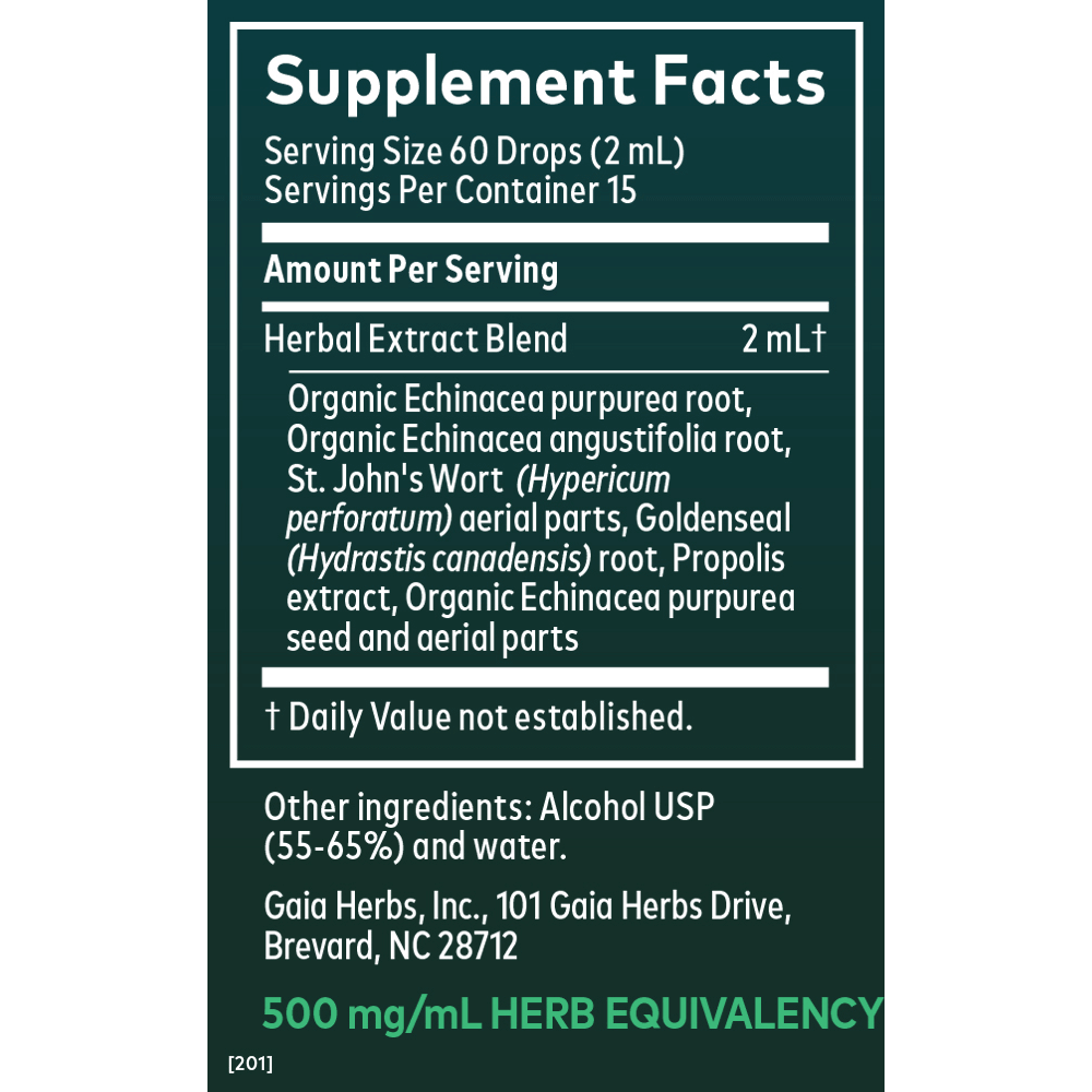 Gaia Herbs Échinacée Hydraste du Canada Suprême - 30 ml