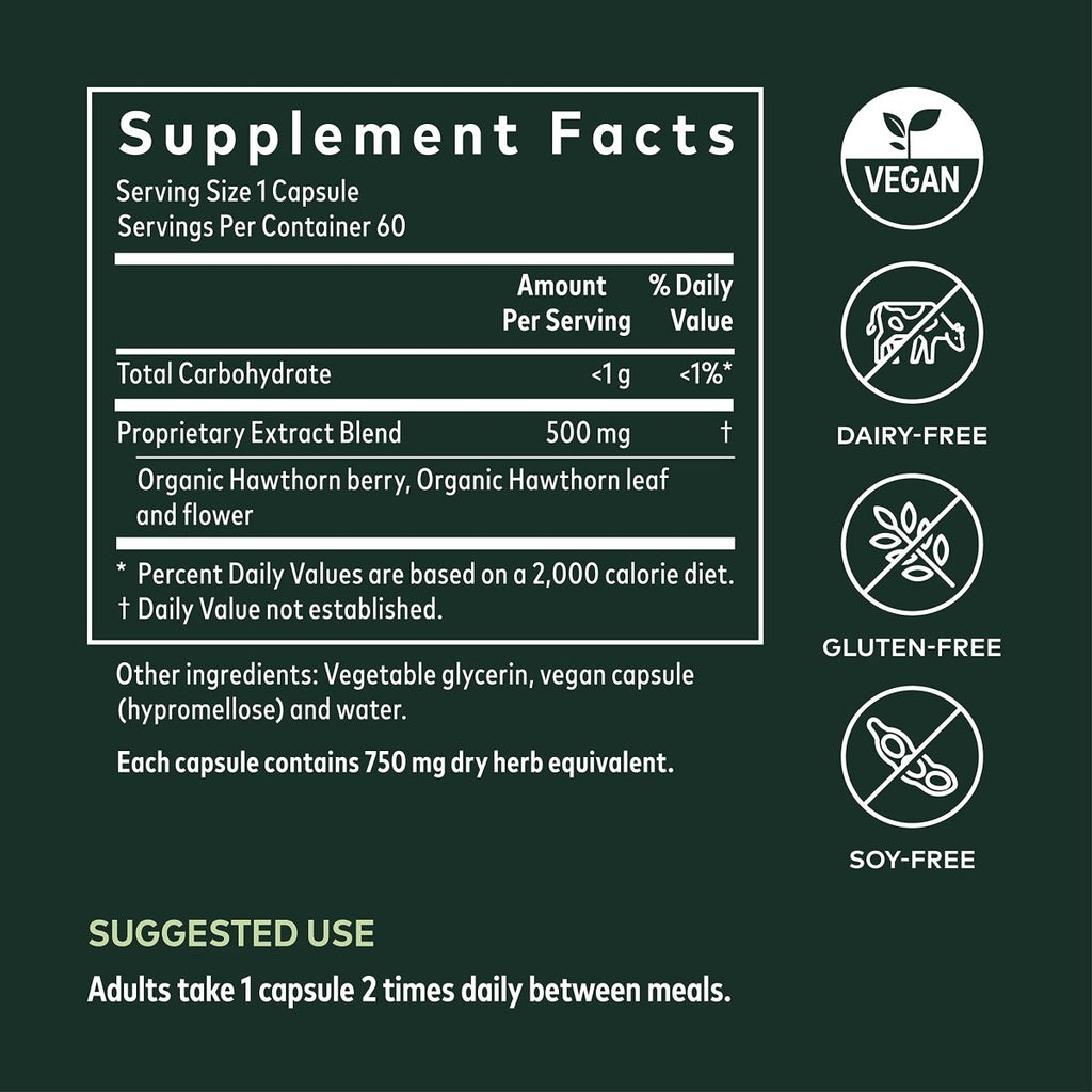 Gaia Herbs Aubépine Suprême - 60 Phyto-Caps Liquides Véganes