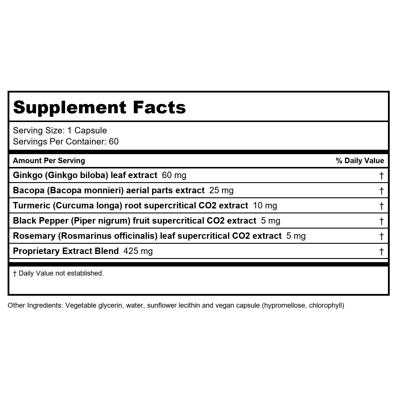Gaia PRO Formule quotidienne pour le cerveau NF-kB – 60 capsules liquides végétaliennes (60 portions)