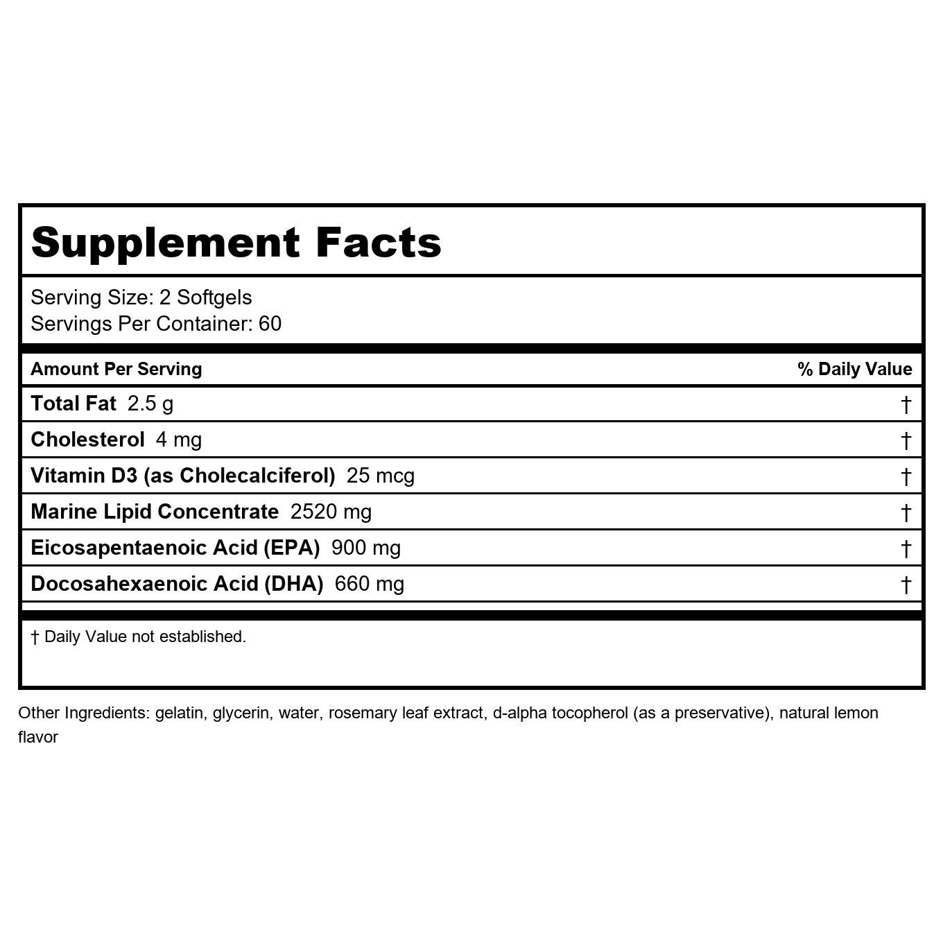 DaVinci Laboratories Oméga-3 1000 - 90 capsules molles entérosolubles (Quantité de 2)