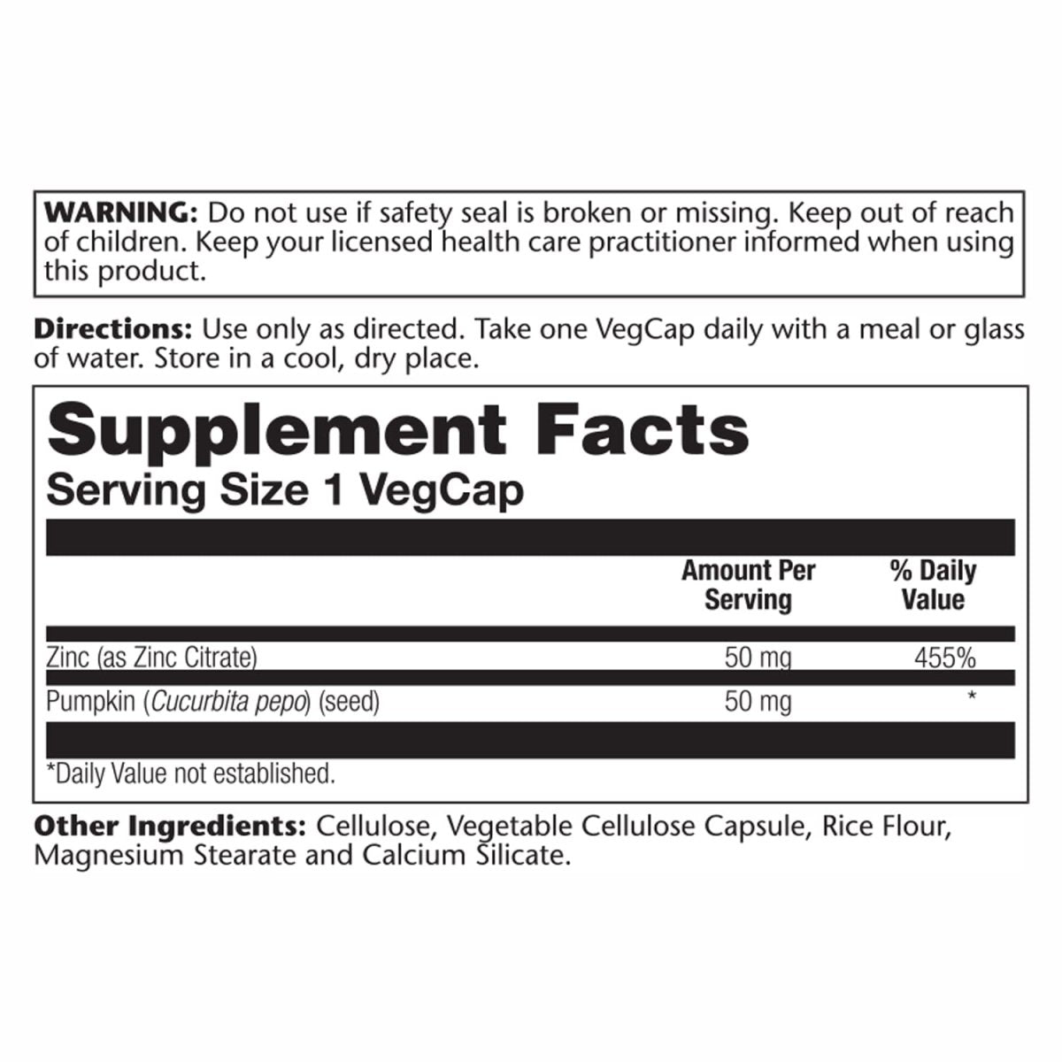 Solaray Zinc Citrate 50mg 60ct