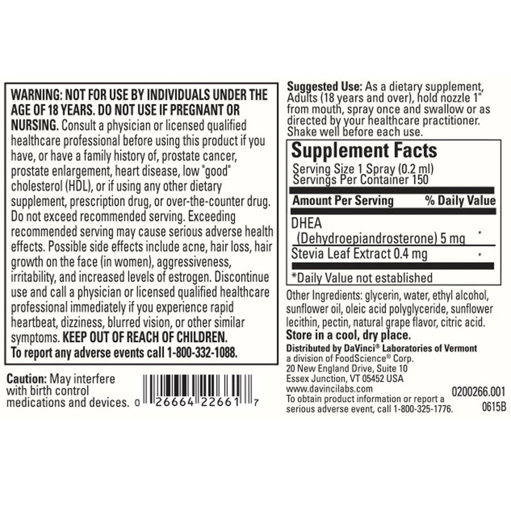 DaVinci Labs DHEA Liposomal - 29,57 ml