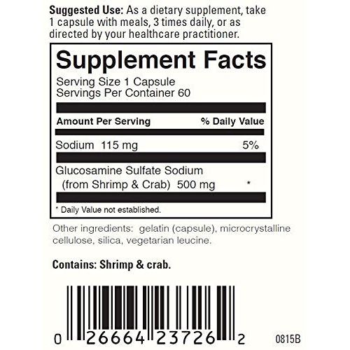 Davinci Labs Sulfate de Glucosamine 500 mg 60 Gélules