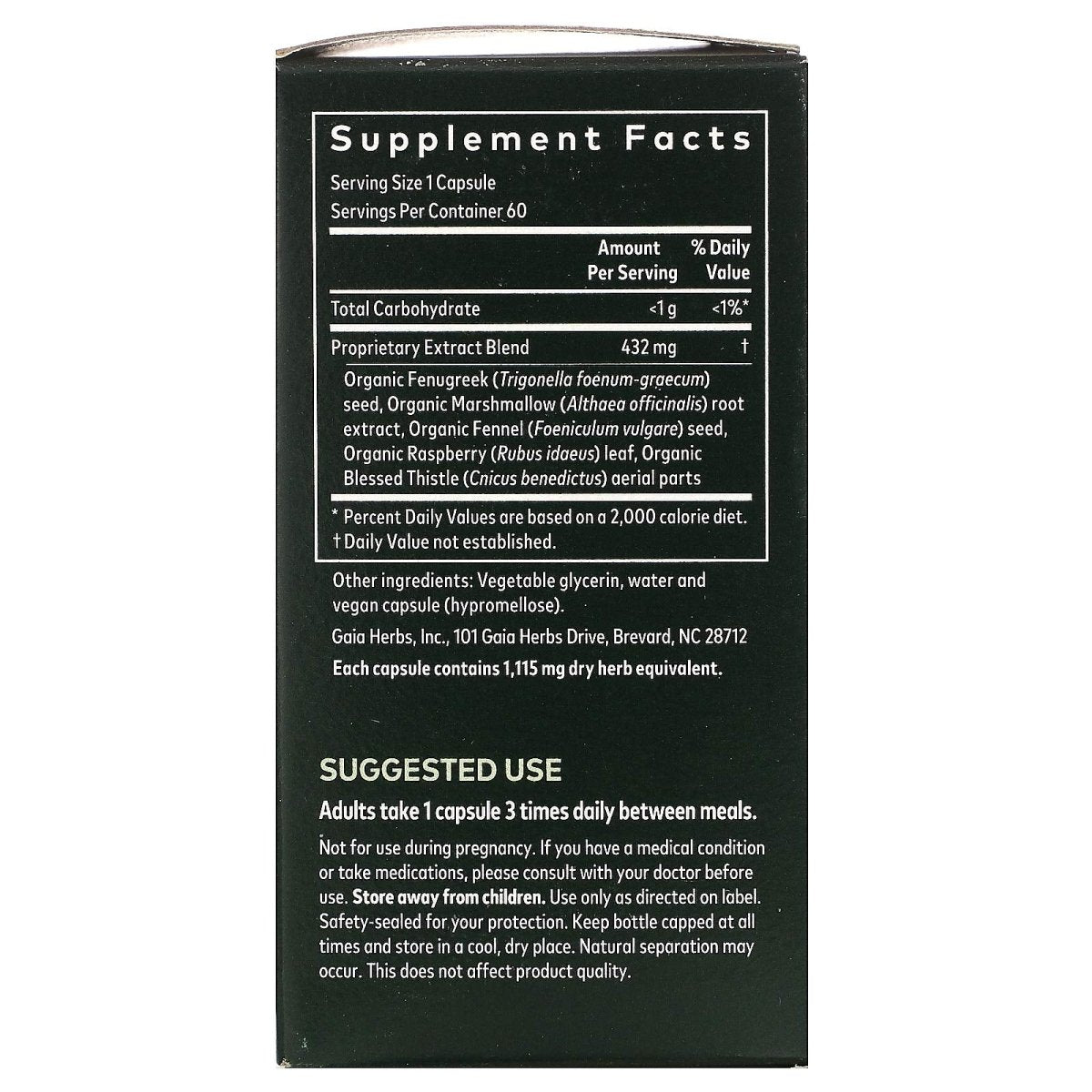 Gaia Herbs, Phyto soutien à la lactation, 60 capsules végétales