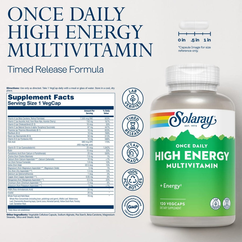 Multivitamine haute énergie SOLARAY