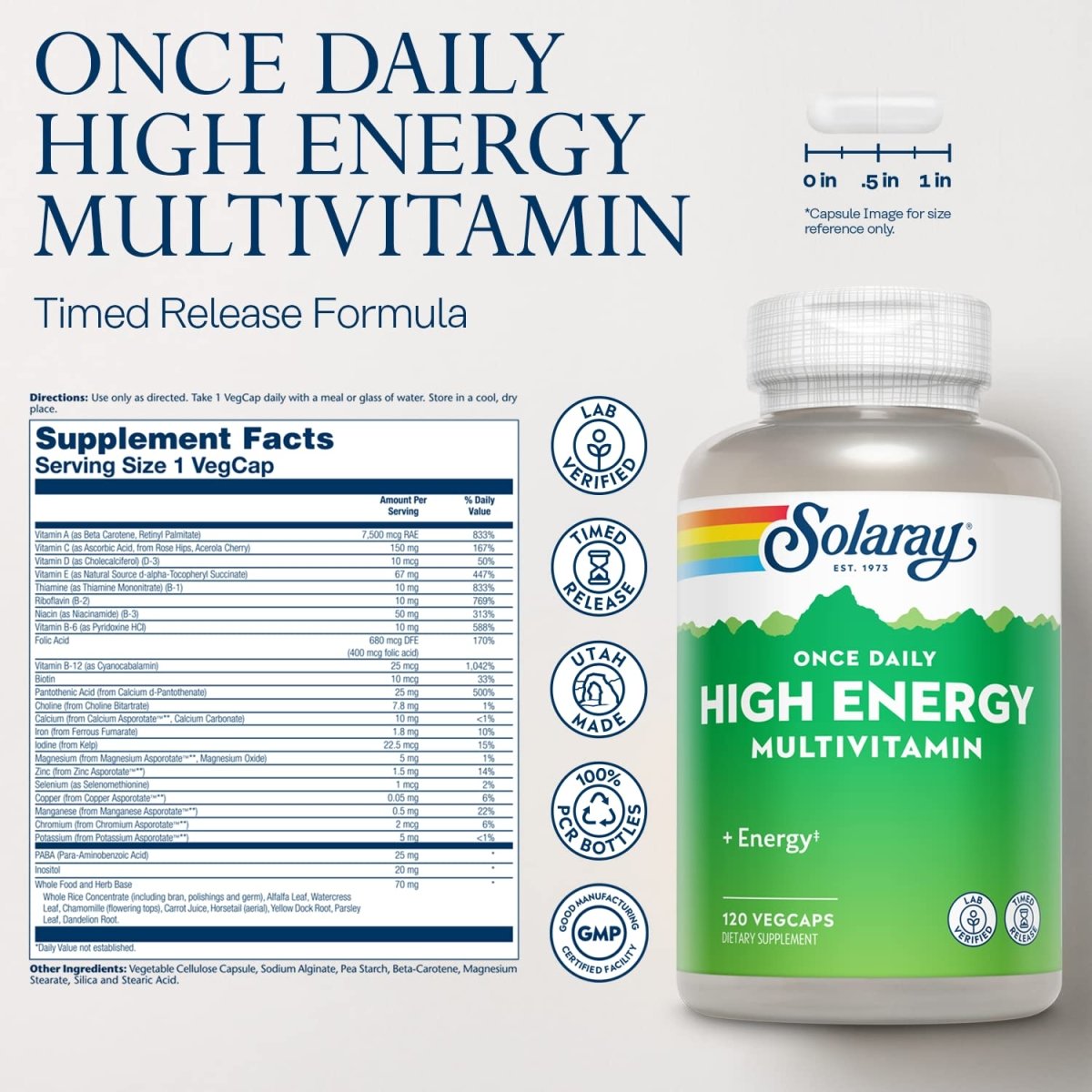Multivitamine haute énergie SOLARAY