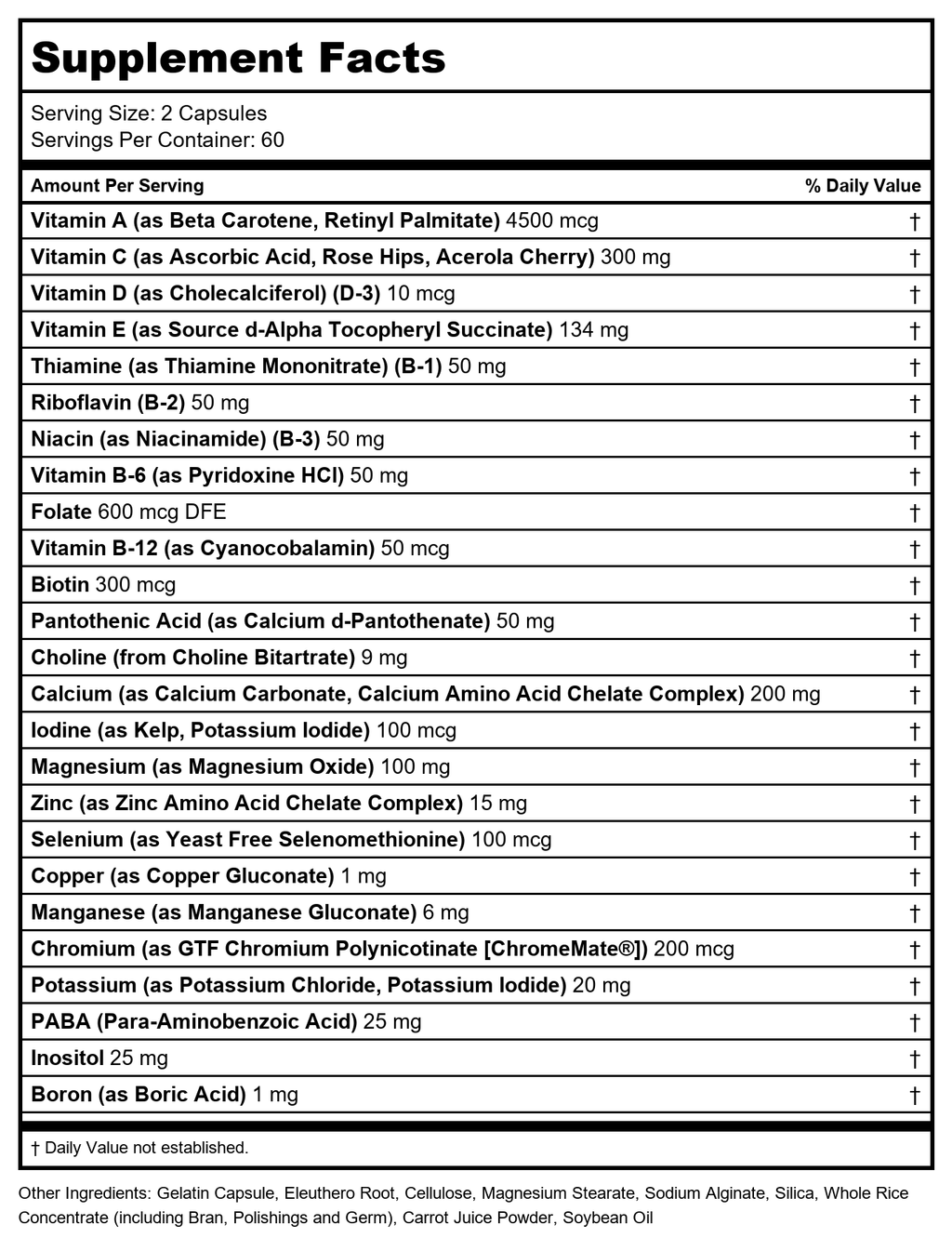 Solaray Twice Daily Multi Energy Multivitamine, Sans Fer