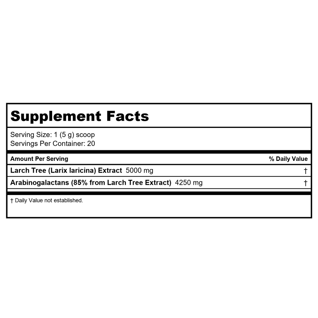 DaVinci Laboratories Poudre d'arabinogalactane 3,53 oz (100 grammes) Poudre