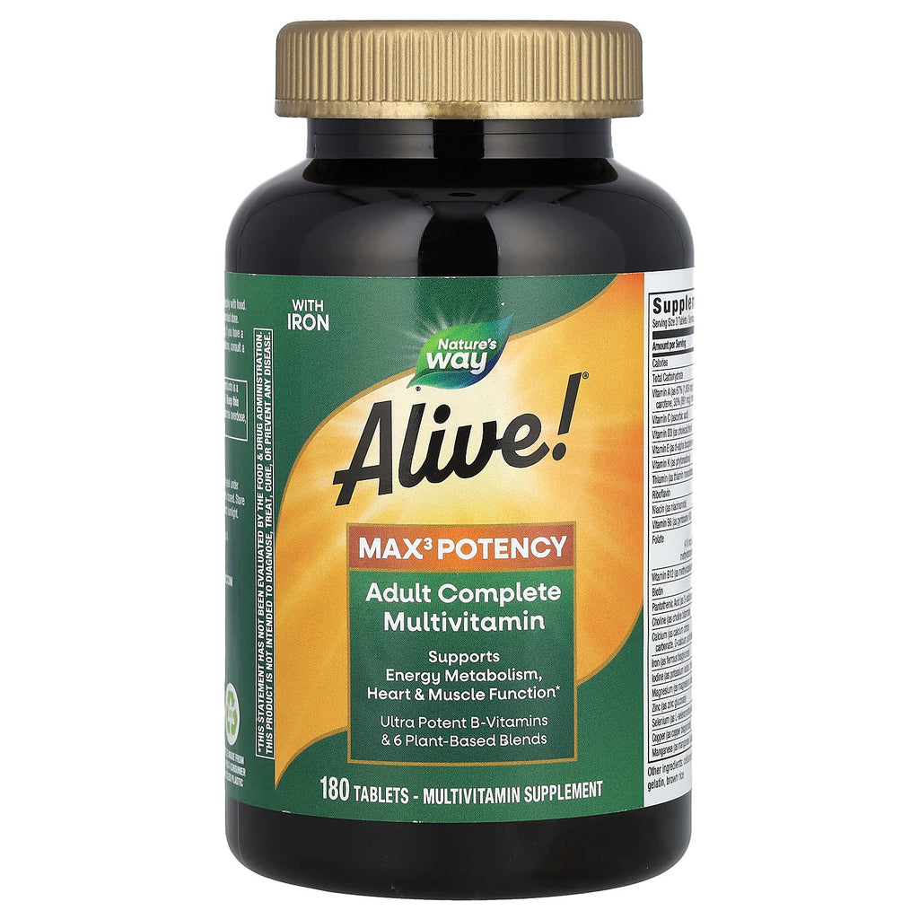 Nature's Way - Alive Avec fer Comprimés, 180 comprimés