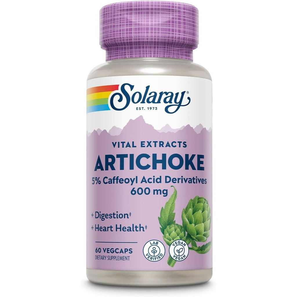 SOLARAY Extrait de feuille d'artichaut 600mg 60 VegCaps