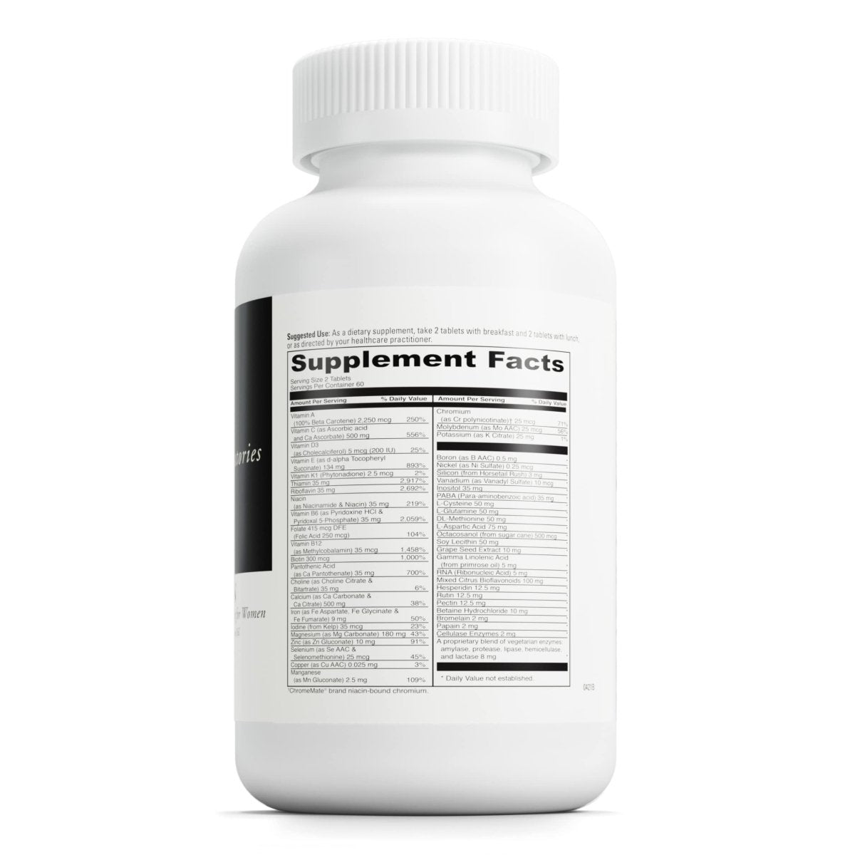 DaVinci Laboratories - Spectra Femme, Multivitamine pour femmes avec fer et enzymes digestives, 120 gélules