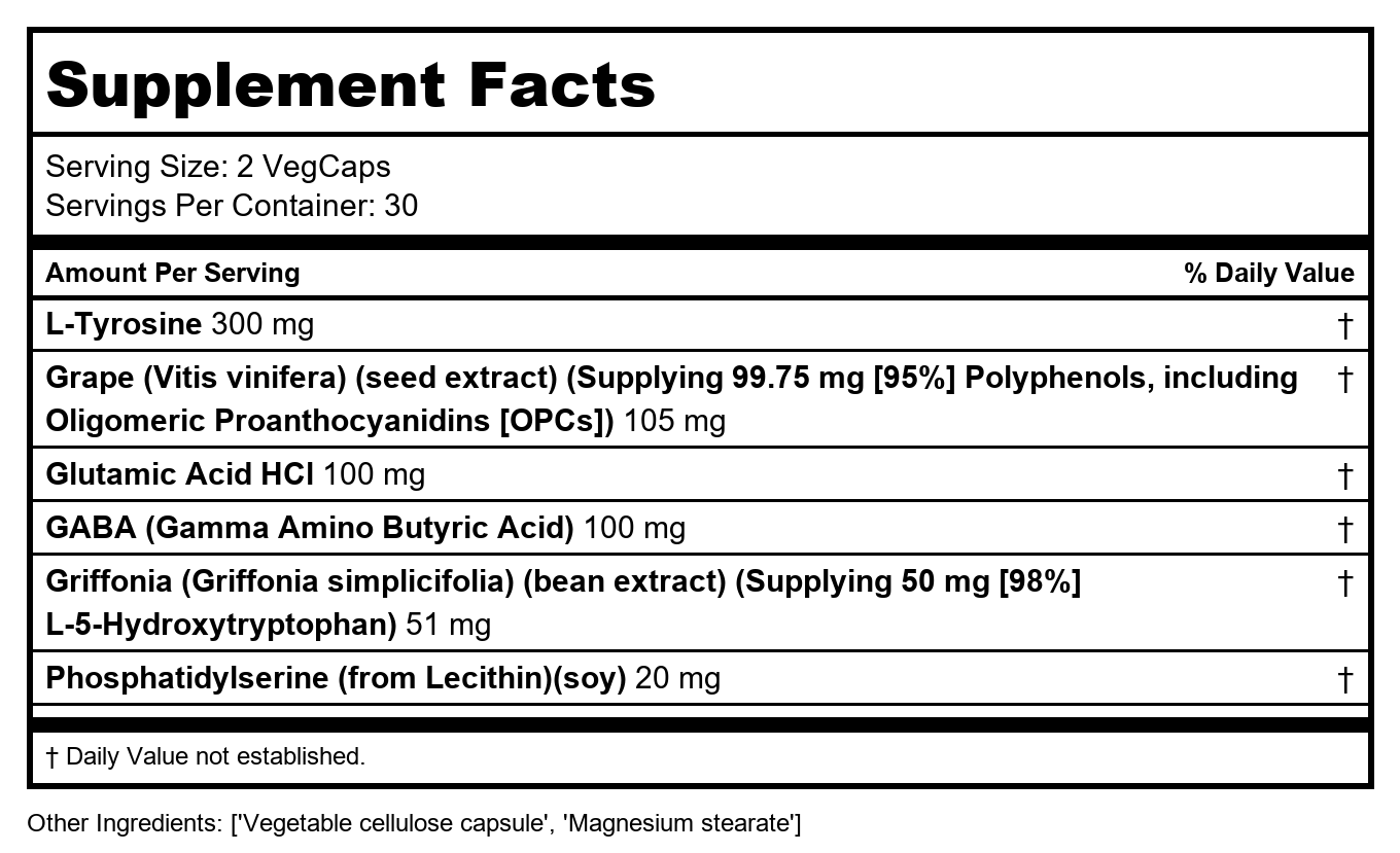SOLARAY - Focus for Adults 60 Capsules