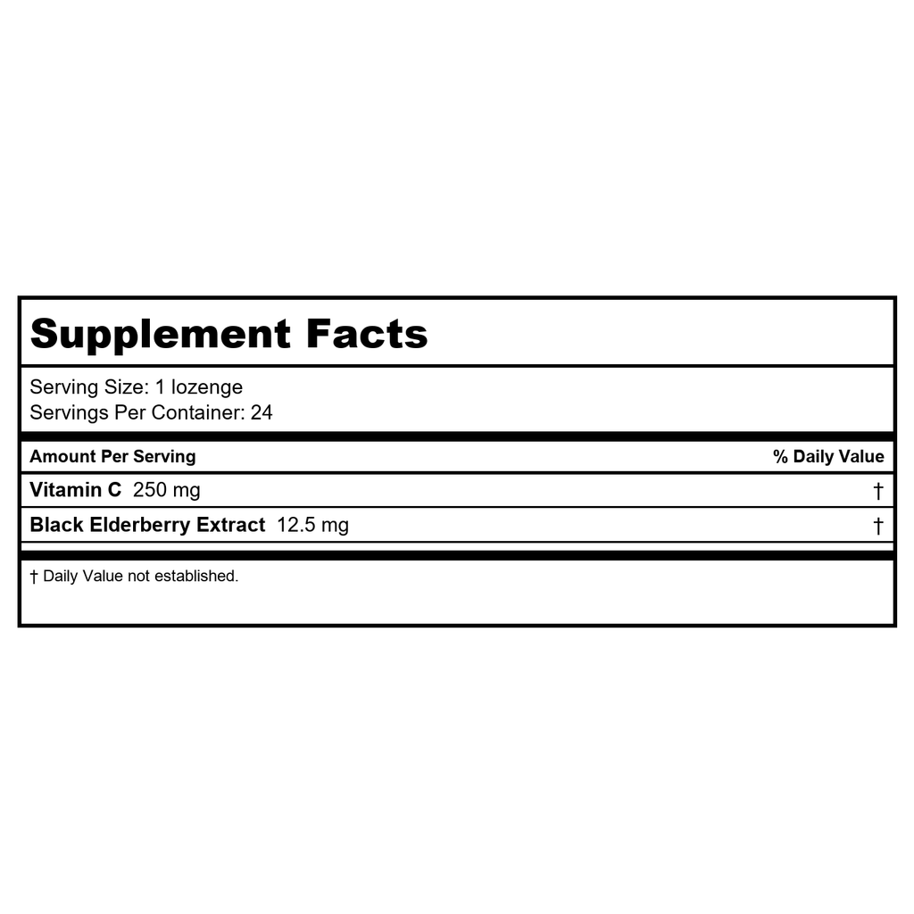 Nature's Way Sambucus Elderberry Lozenges, 1000 mg Vitamin C Per Serving, Wild Cherry, 24 Count