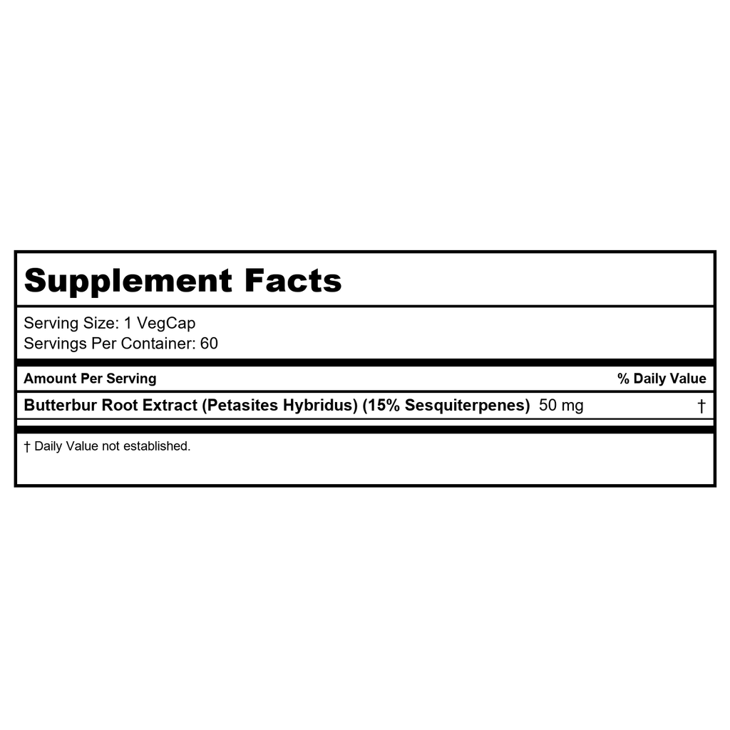 SOLARAY Butterbur Root Extract 50mg 60ct
