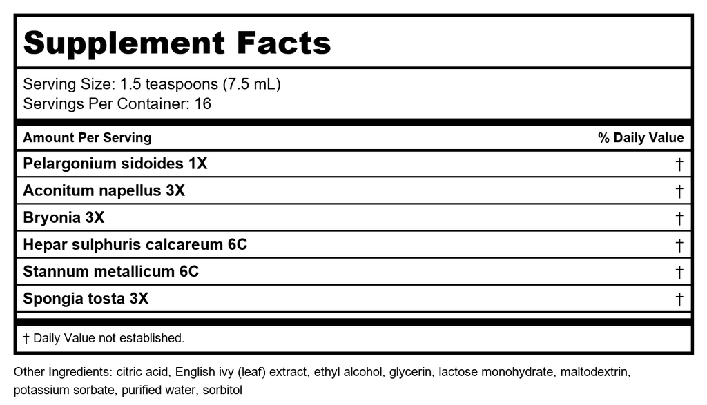 Nature's Way Umcka Sirop Toux Soulagement Maximum, 4 oz
