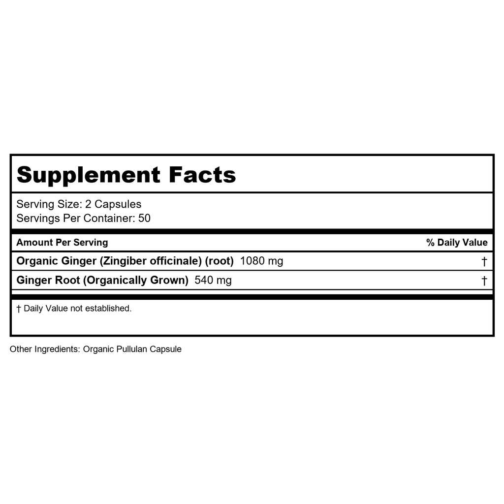 SOLARAY Gingembre biologique 540 mg Soutien cardiovasculaire, digestif, articulaire et cycle menstruel sain Vegan et sans OGM 100 VegCaps