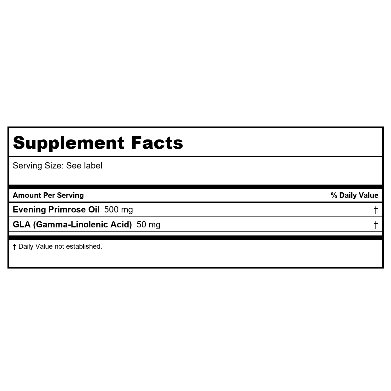 SOLARAY High Potency Evening Primrose Oil 500 mg 90 Softgels