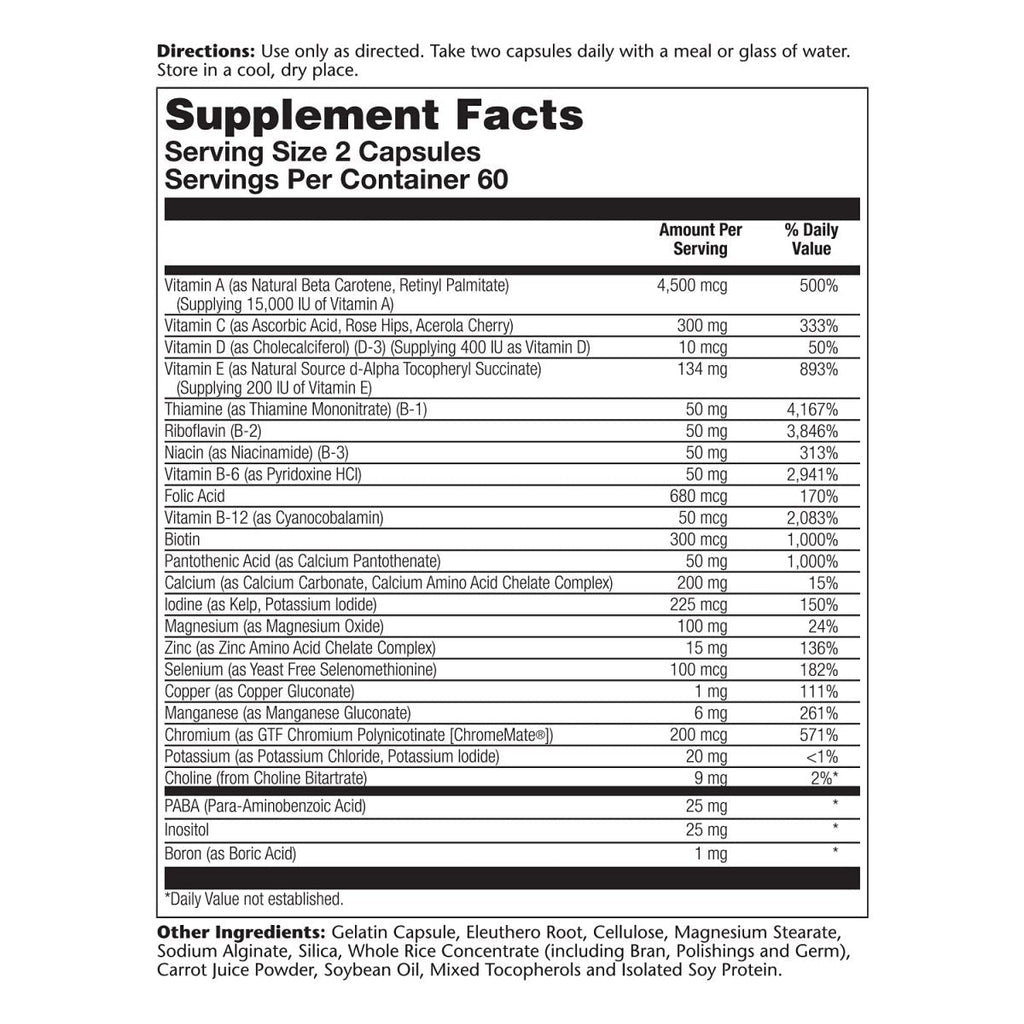 Solaray - Twice Daily (Iron Free), 120 Capsules