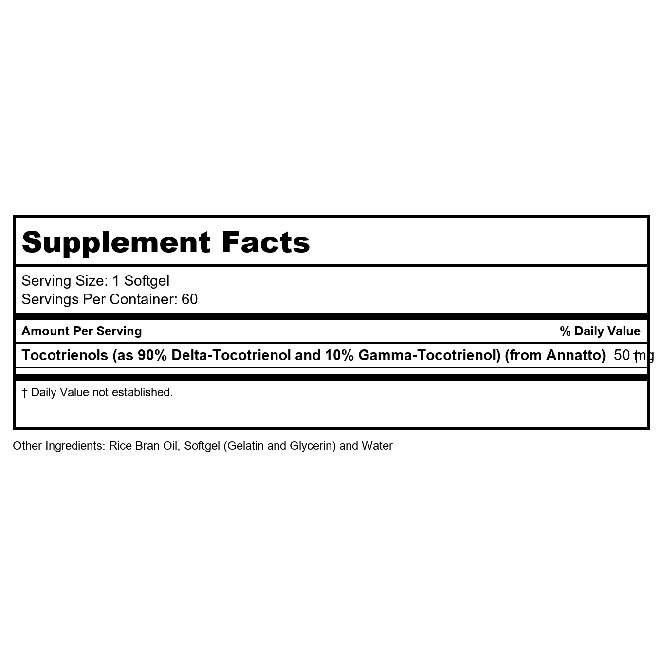 SOLARAY Vitamin E Tocotrienols 50mg 50ct