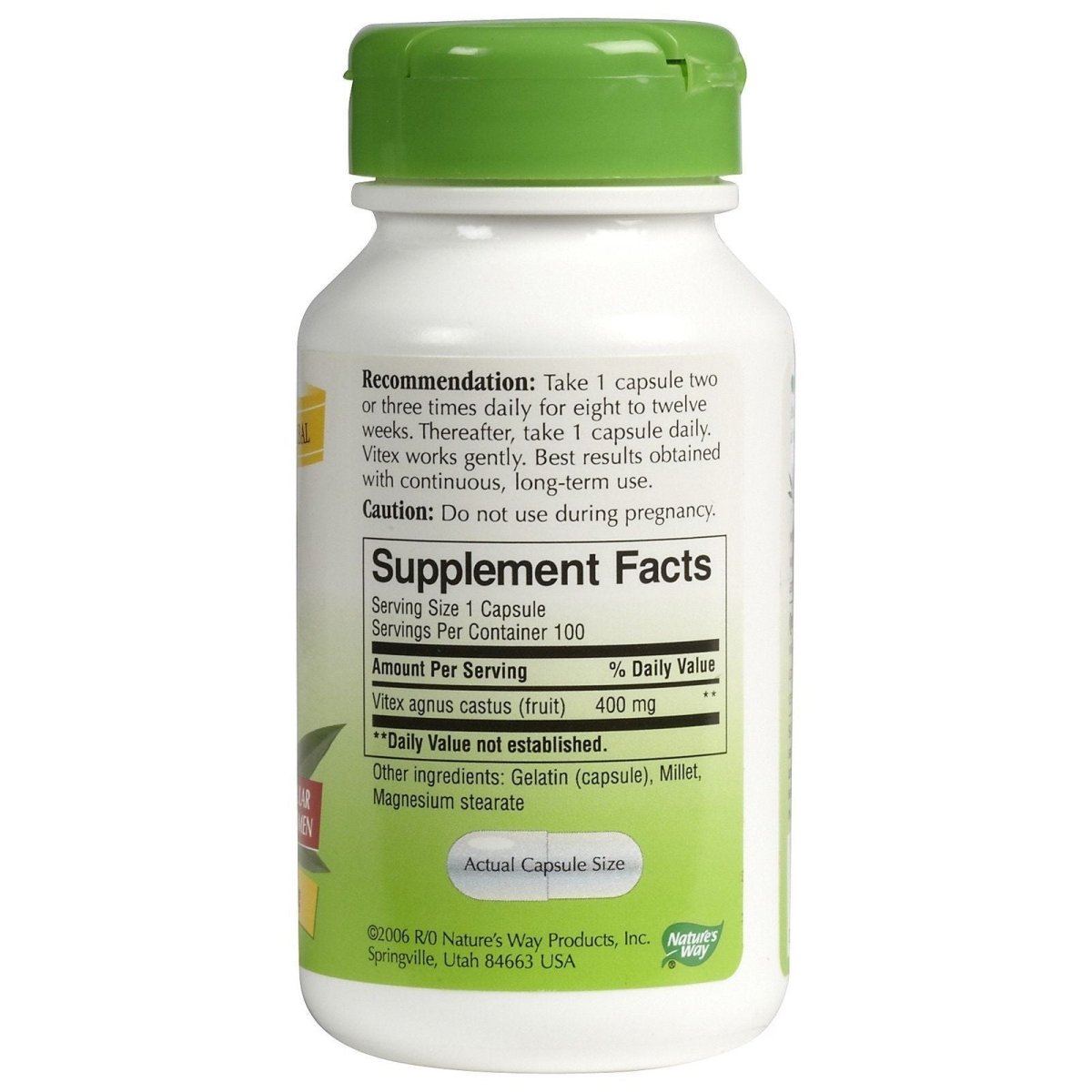 Vitex (Gattilier) Capsules Nature's Way, 100 unités