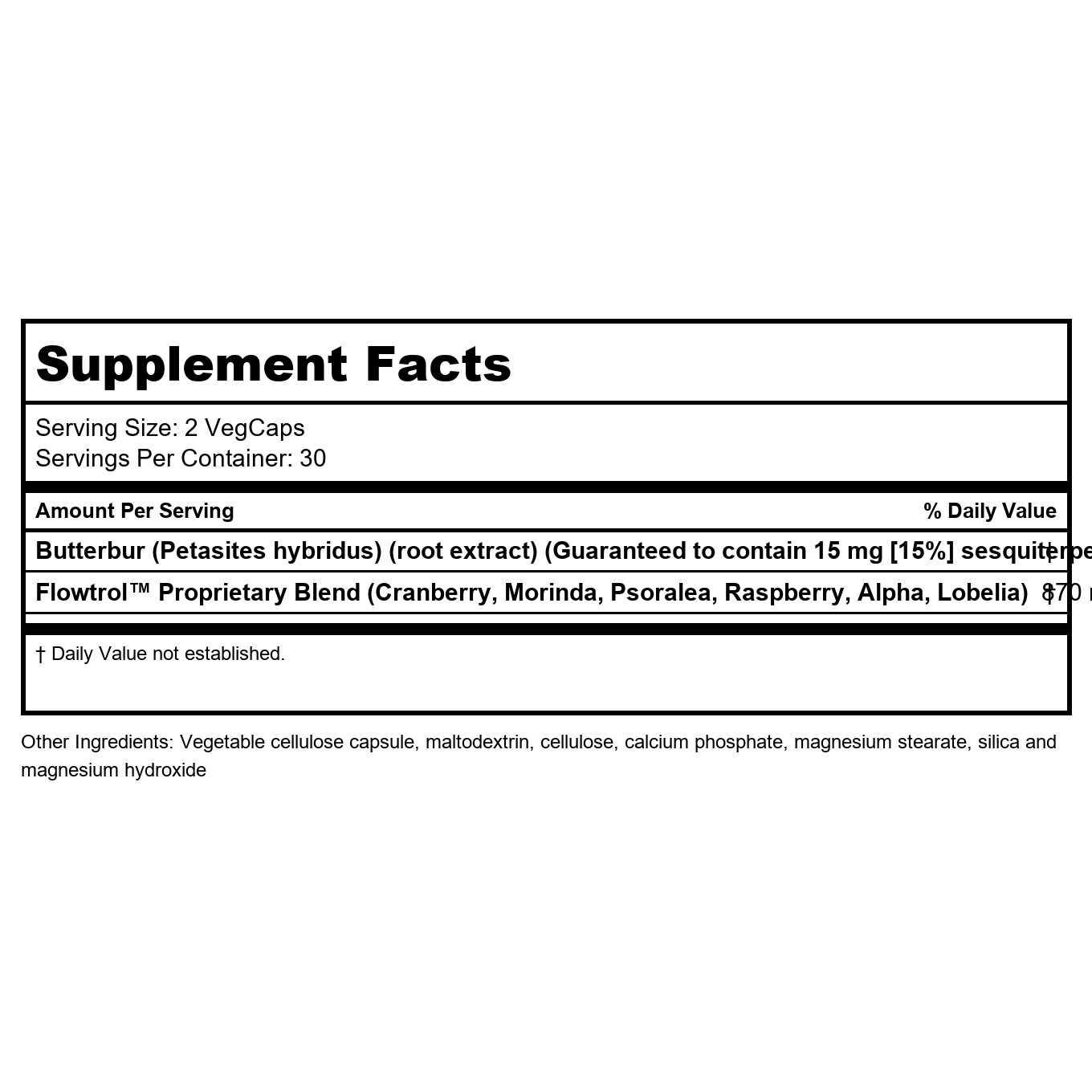 SOLARAY Continence w/Flowtrol, Veg Cap (Carton) 60ct