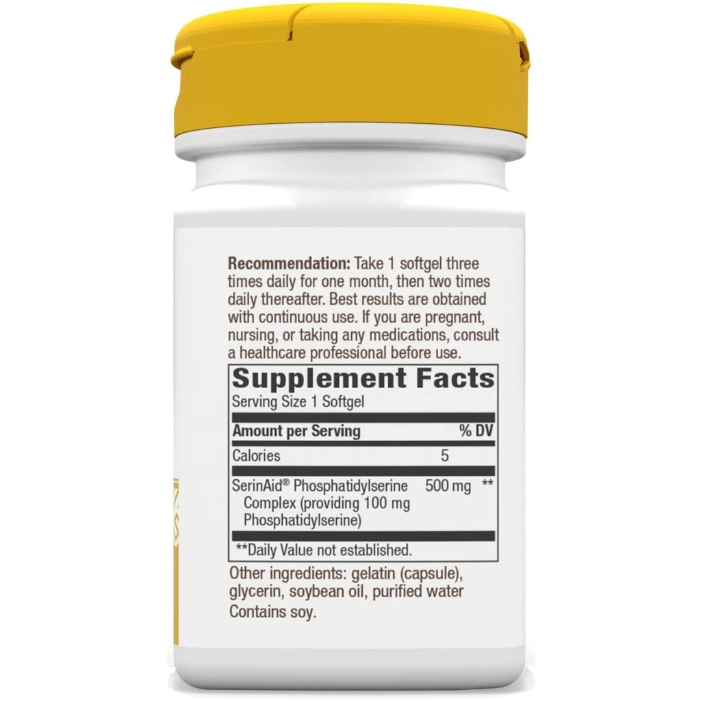 Nature's Way Phosphatidylserine, Supports Brain Function, 60 Softgels