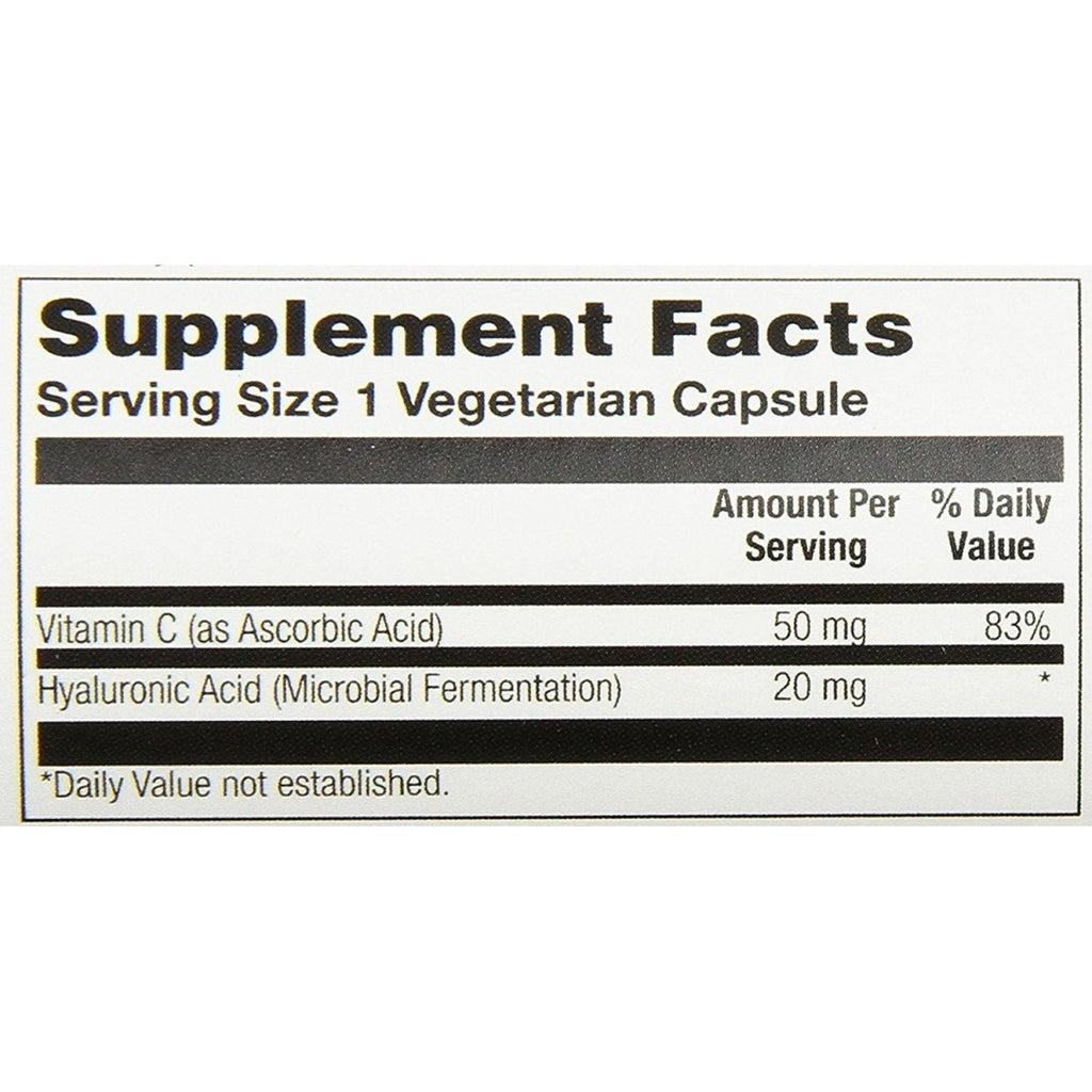Solaray Acide Hyaluronique - 20 mg - 30 Gélules Végétales