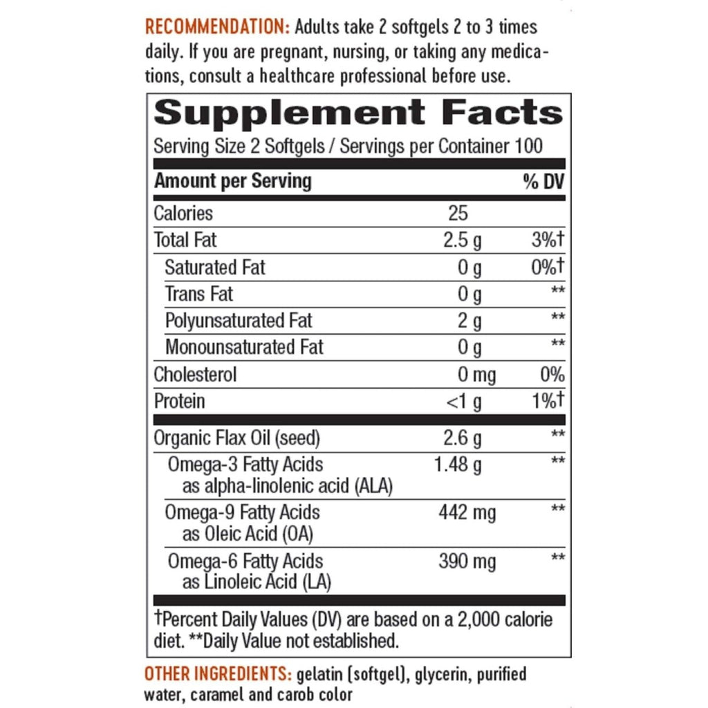 Nature's Way Flax Oil Max Strength® - 200 Softgels