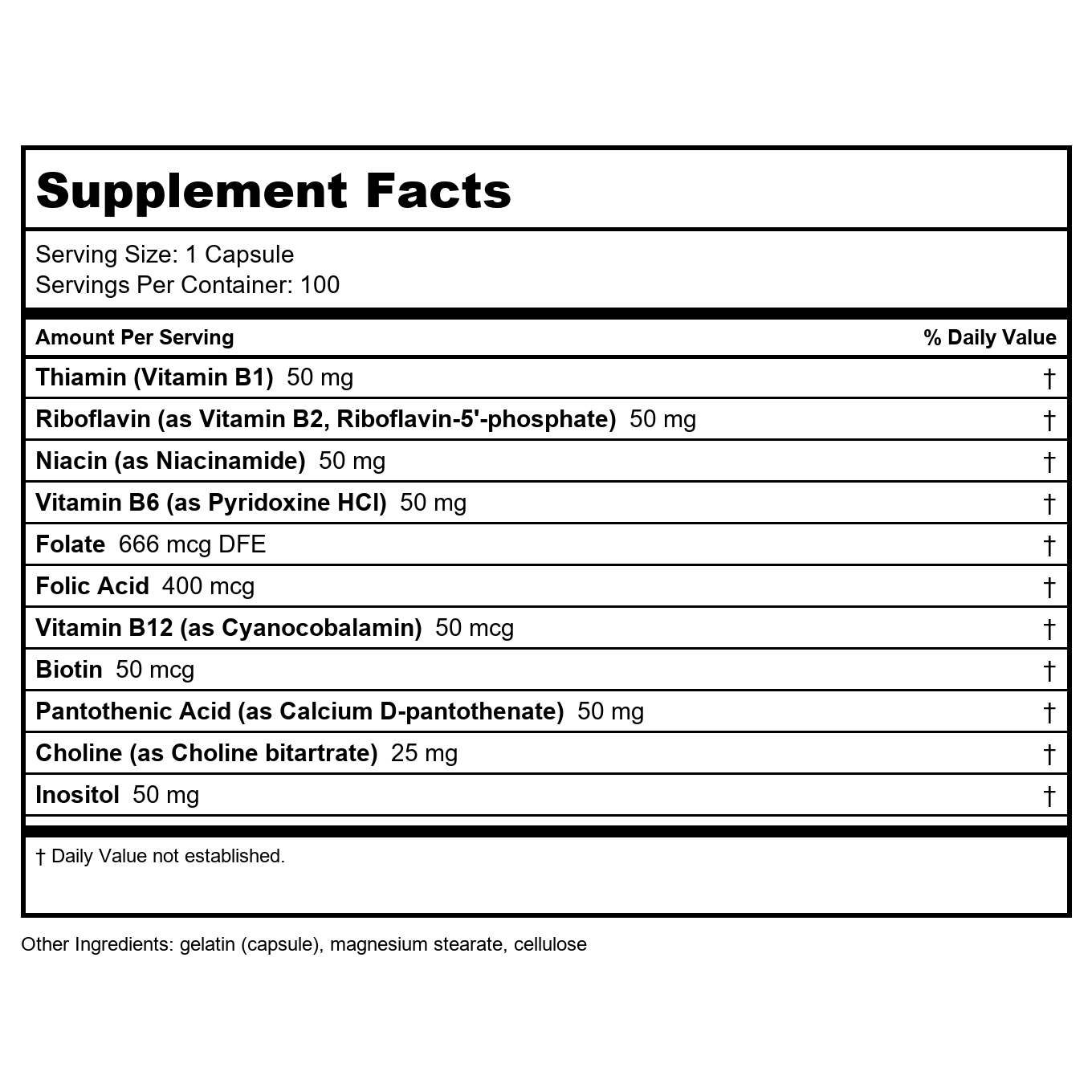 Nature's Way Complexe Vitamine B-50 Gélules - Vitamine B Complète
