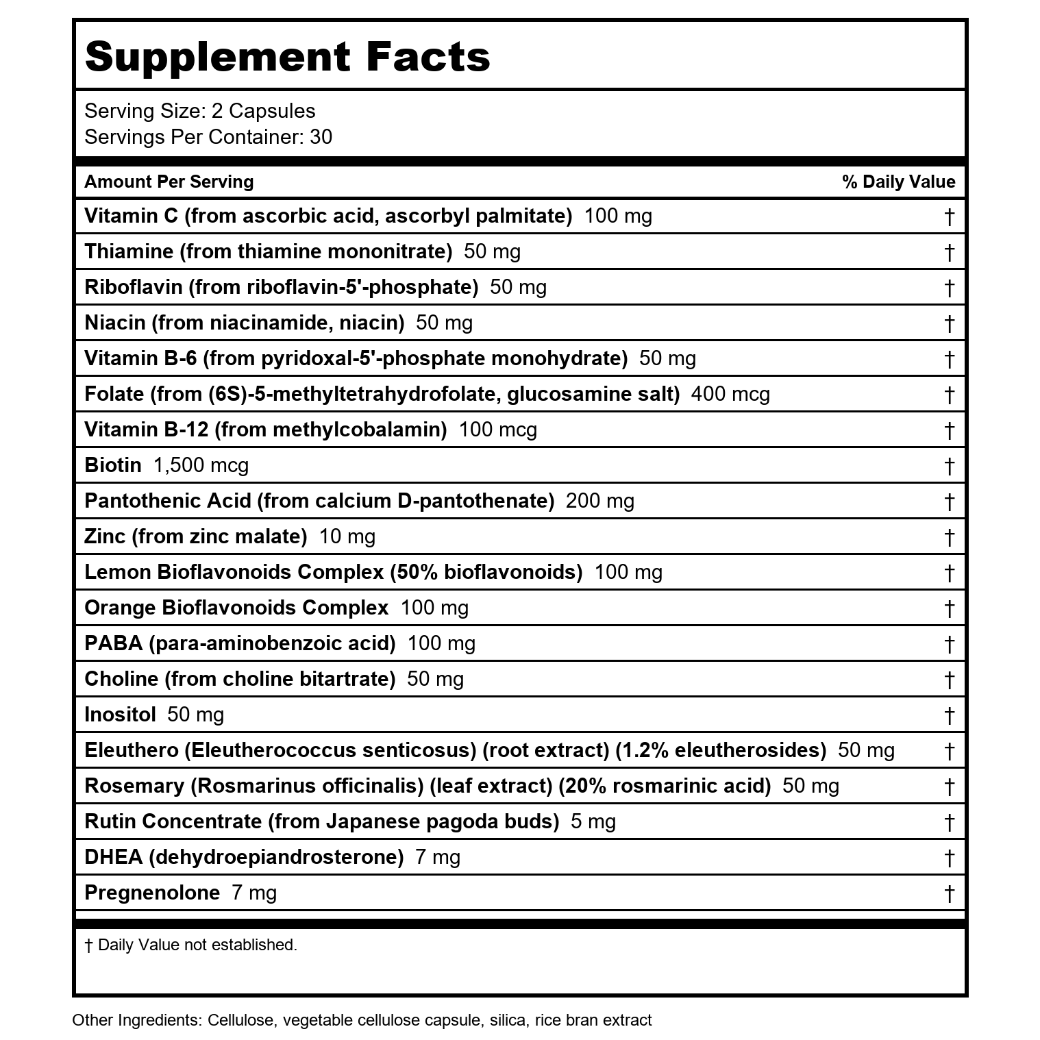 Nutra BioGenesis - Soutien des surrénales Plus - Prégnénolone, DHEA, herbes et micronutriments pour aider à soutenir la fonction surrénale - 60 gélules