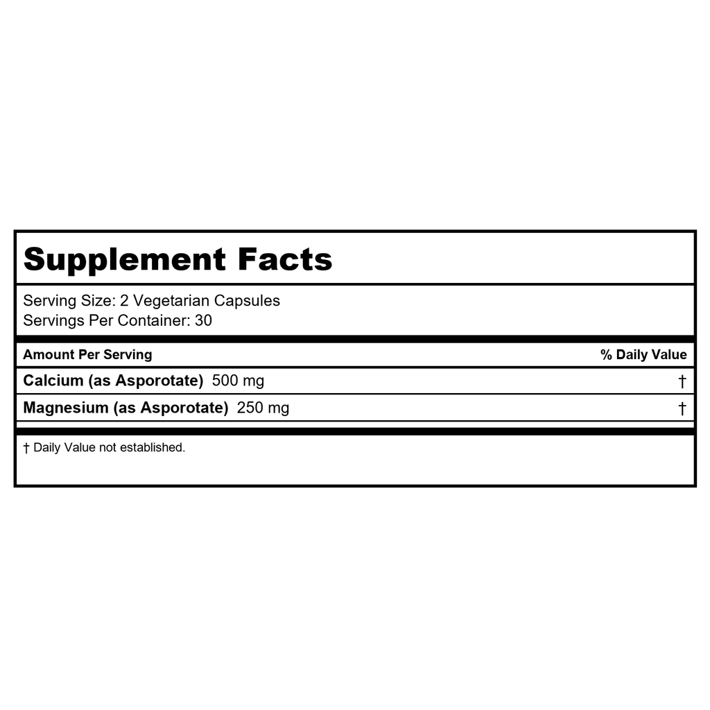 Solaray Calcium & Magnésium Asporotate 2:1, Gélule (Flacon-Plastique) 120 ct