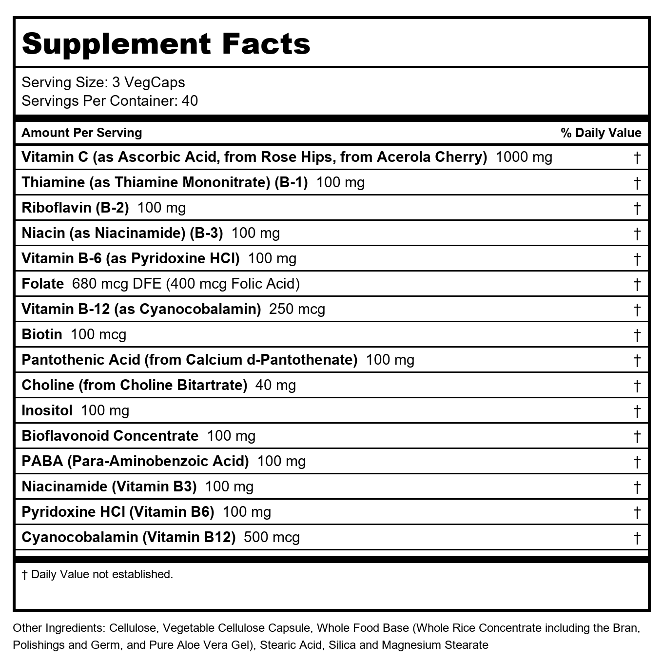 SOLARAY Mega Vitamine B-Stress, 120 VegCaps