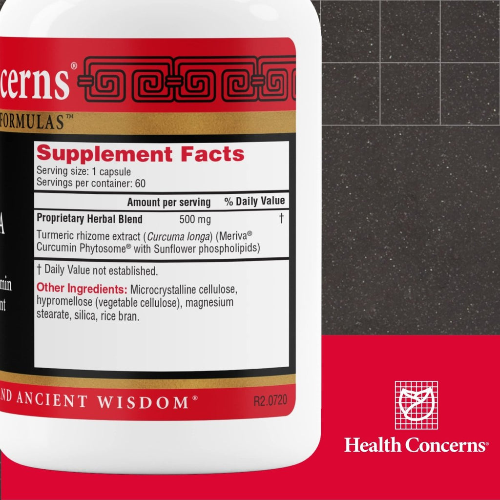 Health Concerns Curcuma Flow - Compléments de soutien pour la santé des articulations - 60 gélules