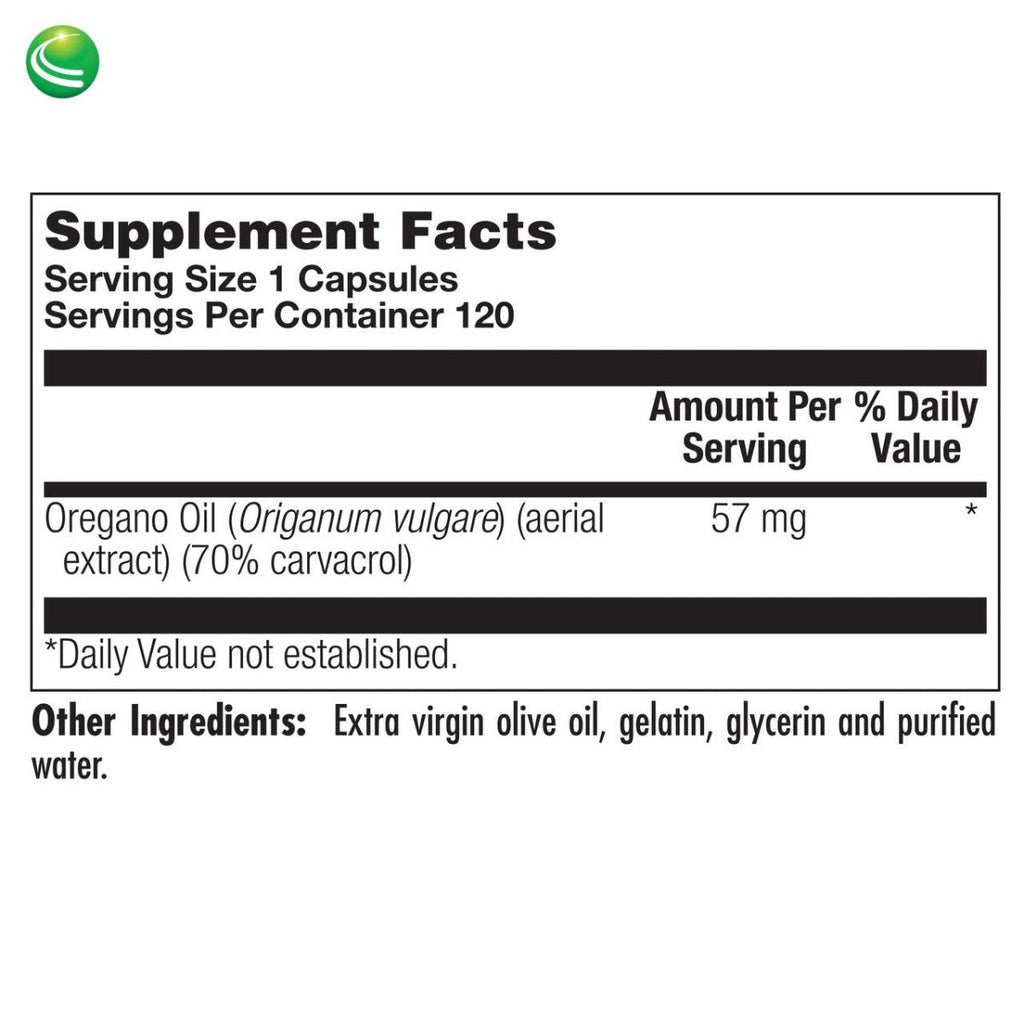 Nutra BioGenesis - Oregano Oil - Breathing and Digestive Support - 120 Capsules