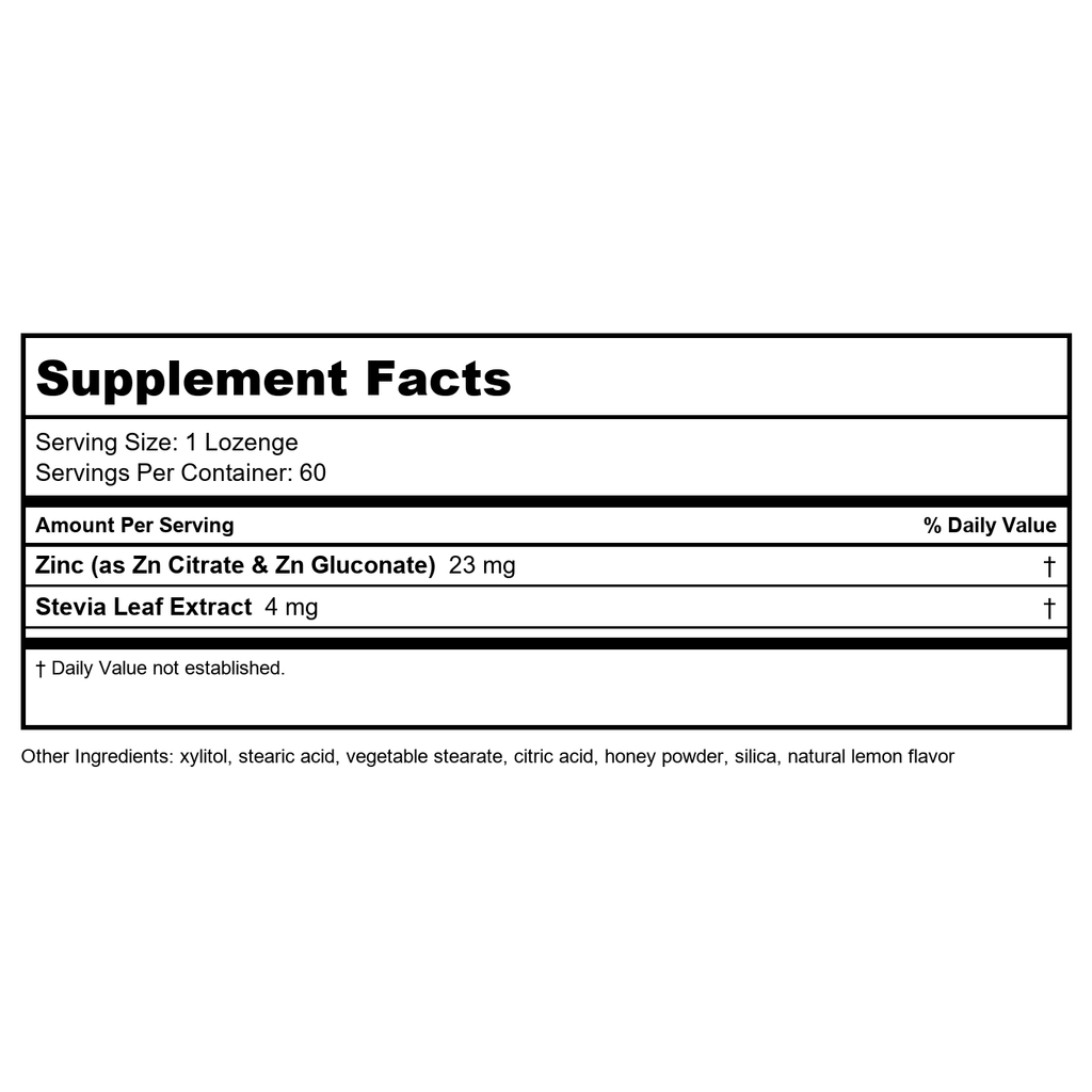 Little DaVinci Immuni-z - Kids Zinc Lozenge to Support Immune Health, Throat Tissue, Brain Health and Development, Sleep and Focus - Lemon Flavor - 60 Lozenges