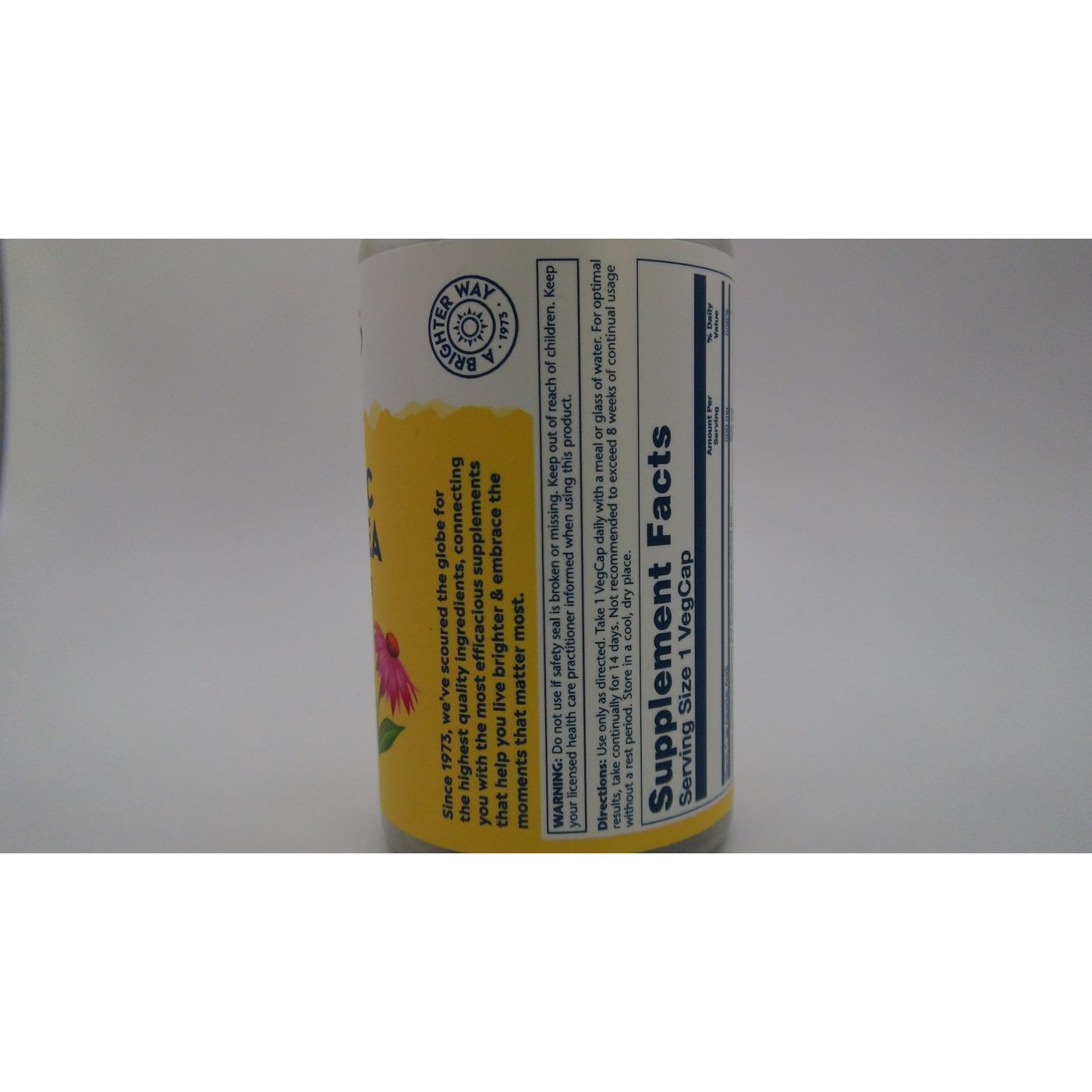 Solaray Vitamine C & Racine d'Échinacée 500mg 60 Gélules Végétales