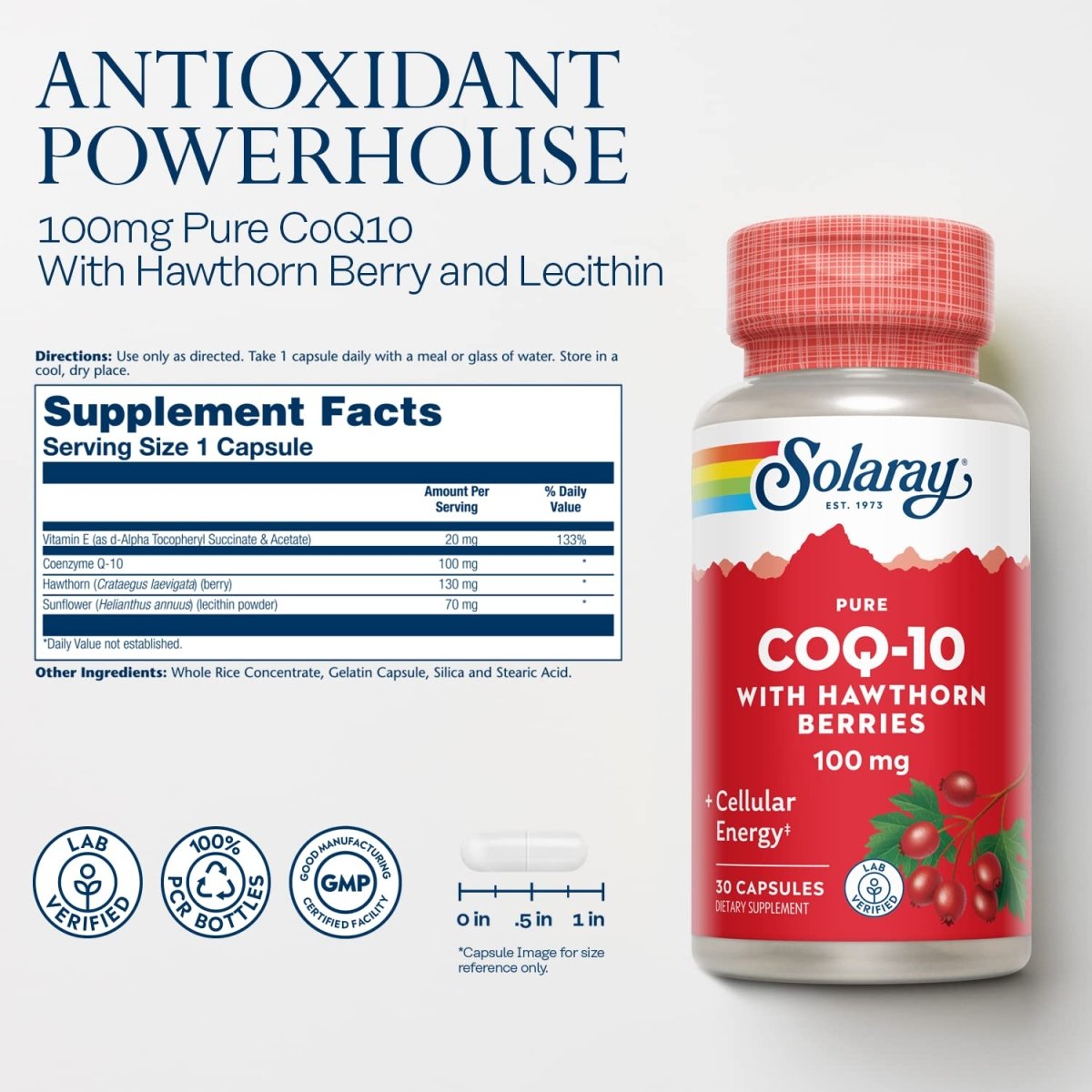Solaray CoQ10 100 mg 30 gélules
