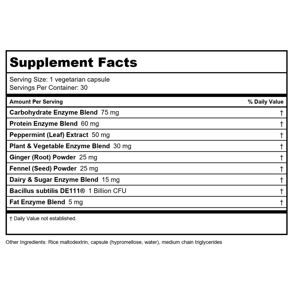 Renew Life Enzymes Digestifs Adultes - L-Glutamine, Formule Enzymatique à Base de Plantes DigestMore pour Hommes et Femmes, Apaise le Tube Digestif, Végétarien, 90 Gélules