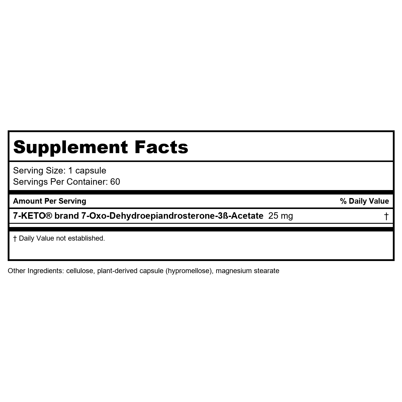 Nature's Way DHEA-25, Promotes Healthy Aging, 25mg per serving, 60 Vegetarian Capsules
