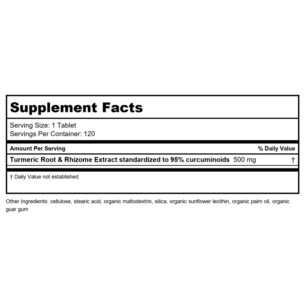 Nature's Way Curcuma Extrait Premium Soutient la Santé des Articulations Projet Vérifié Sans OGM 500 mg par Portion 120 Comprimés