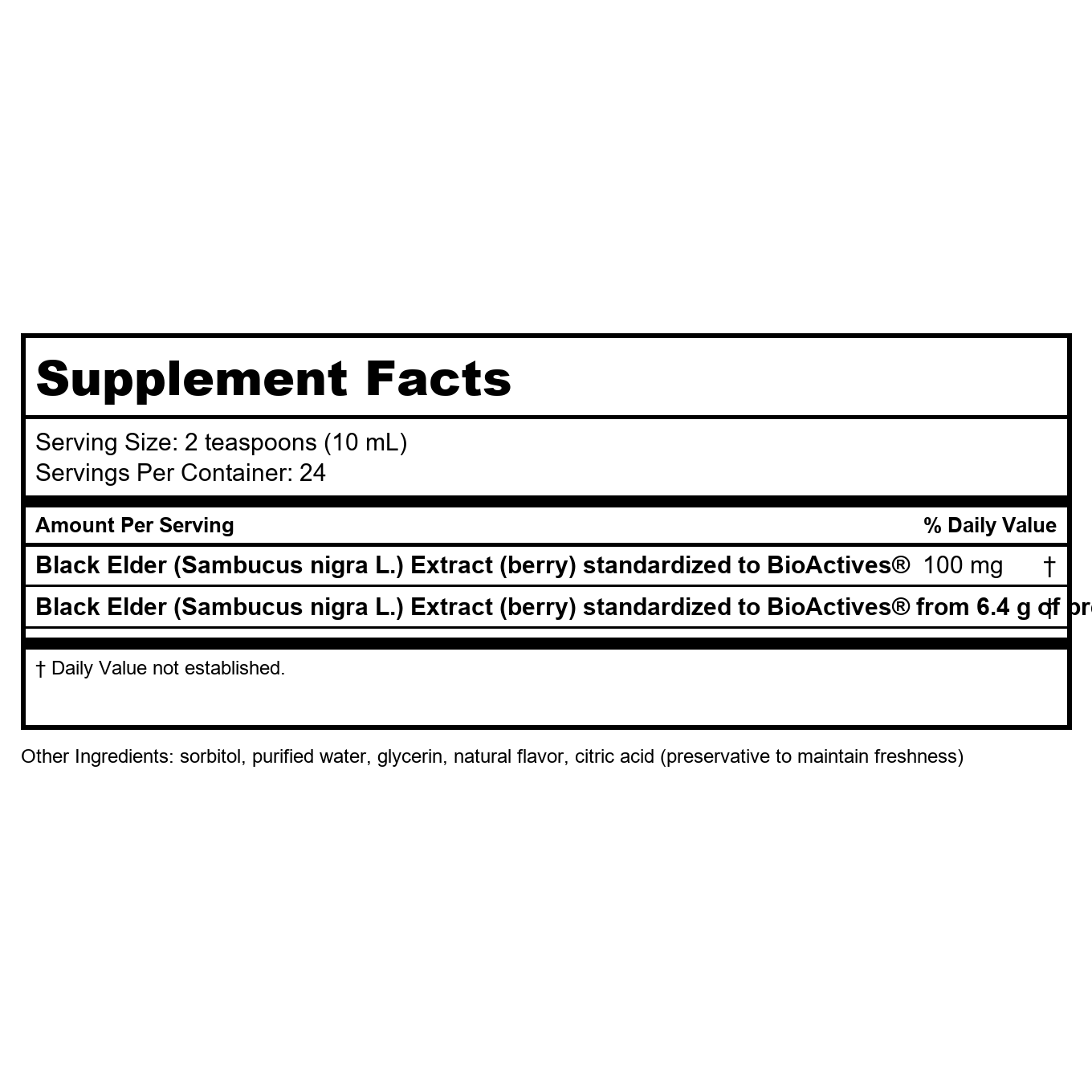 Nature's Way Sambucus Sugar-Free Elderberry Syrup, Traditional Immune Support, 8 Fl Oz.