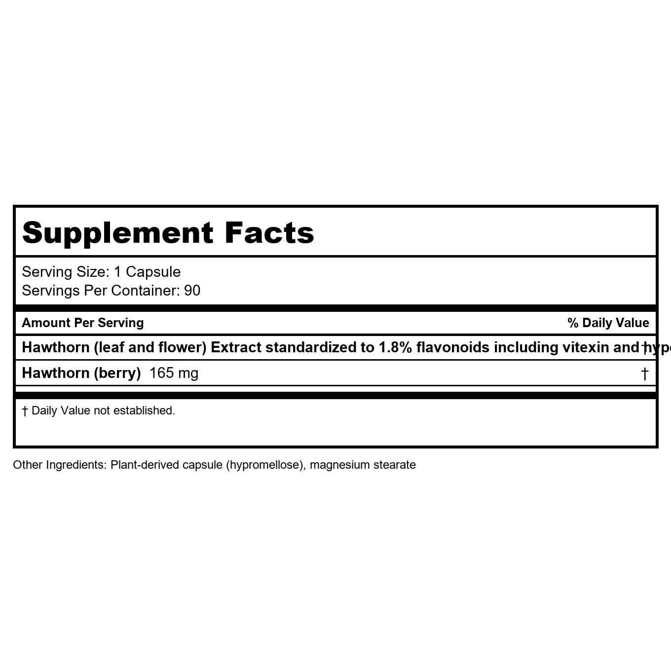 Nature's Way Aubépine en Capsules - Extrait 300mg, 90 Vcaps