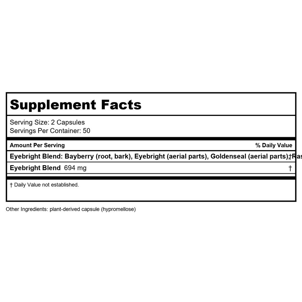 Nature's Way Eyebright Blend, Herbal Blend, Non-GMO Project Verified, Gluten-Free, Vegan, 100 Capsules