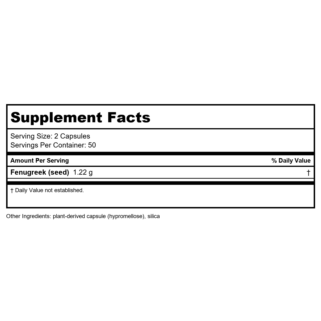 Nature's Way Fenugreek Seed, Traditional Lactation Support, Non-GMO Project Verified, 100 Capsules