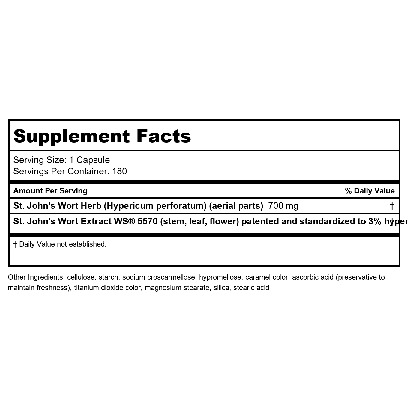 Millepertuis supérieur de Nature's Way, 700 mg par portion, 180 VCaps