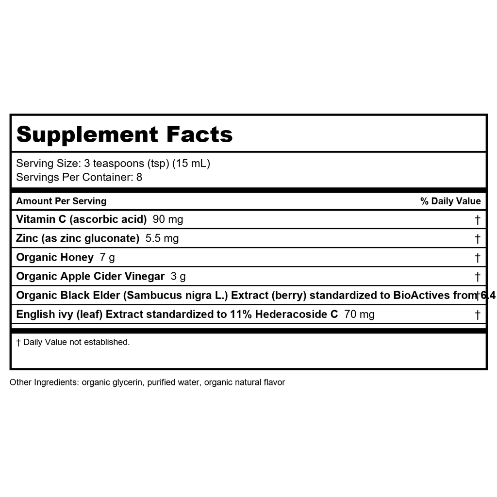 Nature's Way Sambucus HoneyBerry Cough Syrup with Black Elderberry Extract & Organic Honey, Immune Support, 4 Fl. Oz