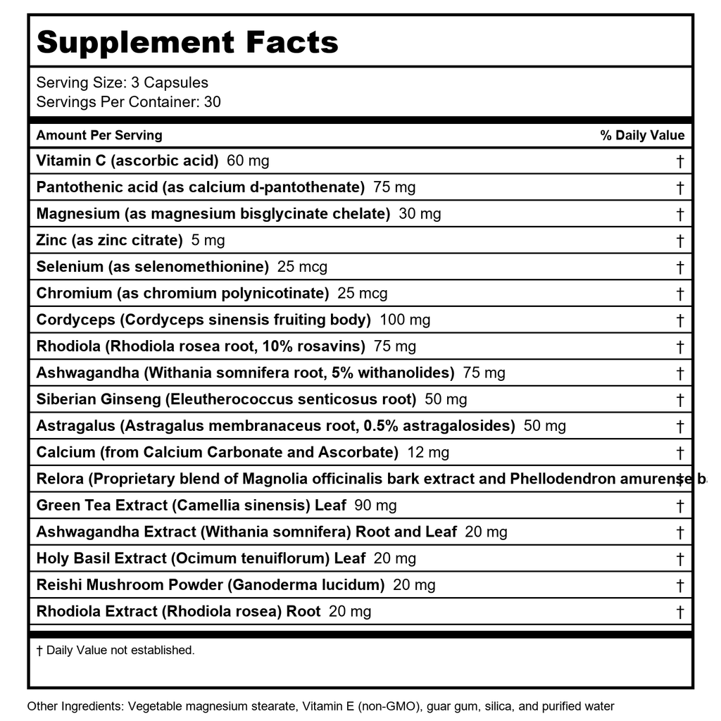 Adrenal Sap (sans réglisse) 90 gélules