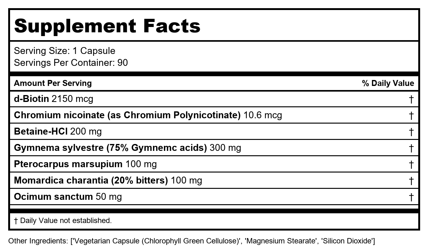 Ayush Herbs BioGymnema 90 gélules